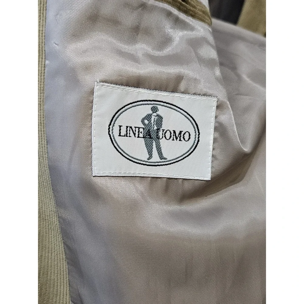 Linea Uomo 48L Tan Corduroy Blazer Sport Coat 3 Button‎ Cotton Long